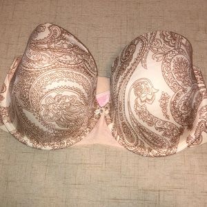 VS Printed Lined Wire Strapless Bra